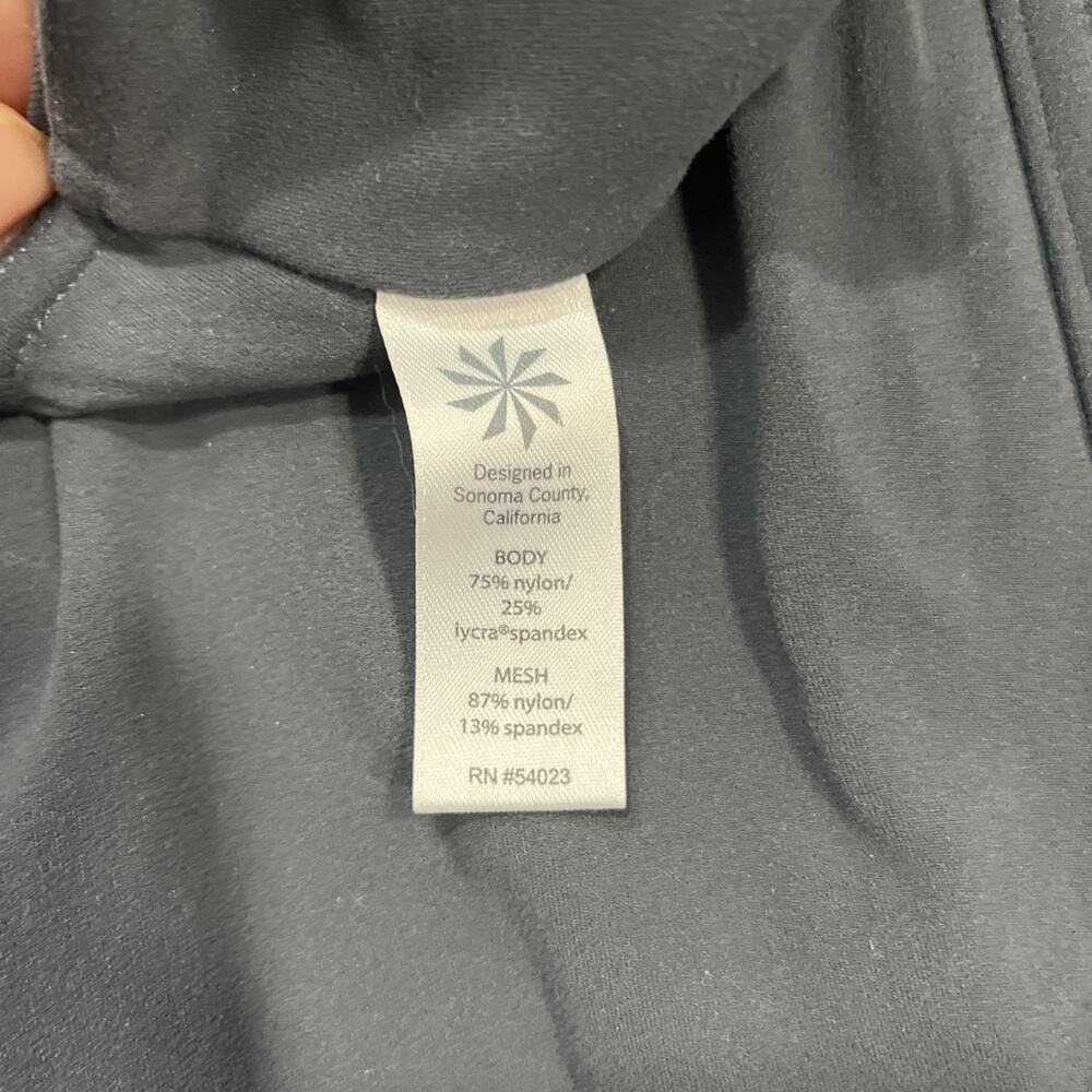 ATHLETA High Rise Peekaboo 7/8 Tight Leggings‎ Workout Yoga Pant Grey Sz MP - Picture 6 of 10